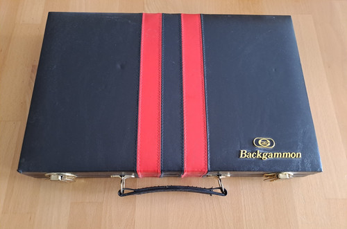 Backgammon kunstlederkoffer - backgammon,