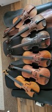 Alte Geige-Violine mit Zettel
