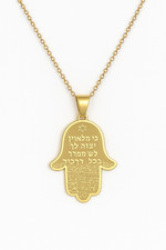 Goldene Hamsa-Hand Kette mit
