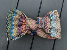 Missoni Stirnband mit Knoten Lurex Glitzer Haarband edel Designer  bunt