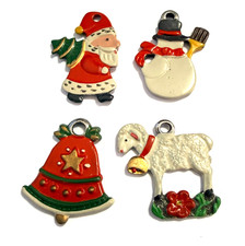 4 x Zinn Christbaumschmuck