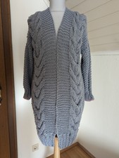 UNIKAT TOLLE JACKE MANTEL DAMEN HANDMADE SELBSTGESTRICKT  GR. 40/42 NEU 