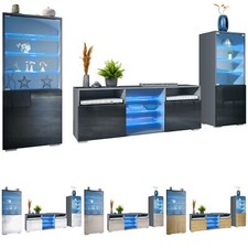 Wohnwand Lowboard Vitrine