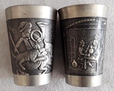 2 x Rein-Zinn-Becher - 11 cm