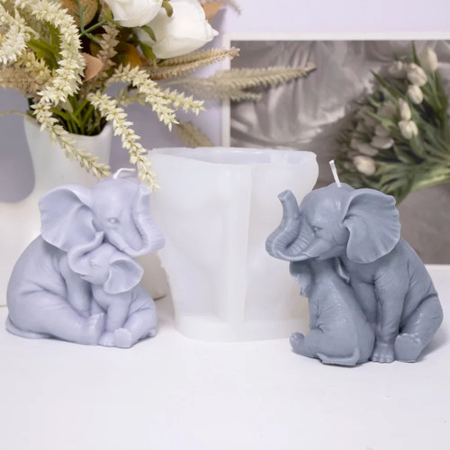 Silikonform elefant kerzenform - elefant,