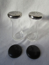 2 WMF Käsestreuer Zuckerstreuer Cromargan Wagenfeld Design Glas/Chrom mit Deckel