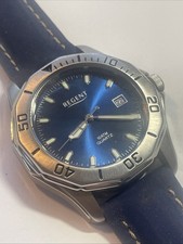 Regent Herren-Armbanduhr 40mm Edelstahl Datum Neues Band Neue Batterie