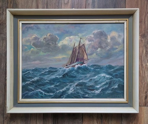 ölgemälde segelschiff auf - Ölgemälde,