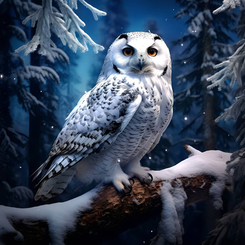 Wandbild schneeeule eule - schneeeule,