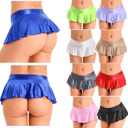 Damen glänzend nylon rock - damen,