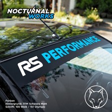Blendstreifen + Schrift 110cm RS Performance Aufkleber Scheibenkeil Tuning