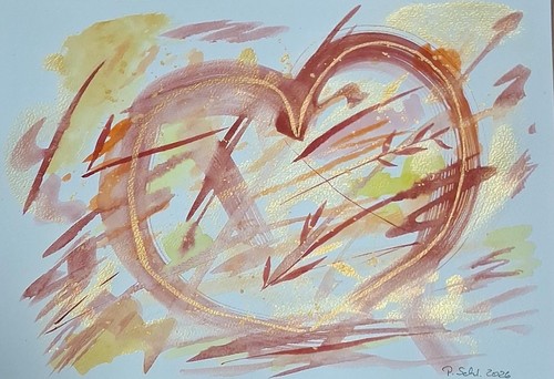 Original aquarell bild - original,