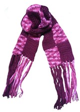 2 Stück Damen Schal dicker langer Winterschal, Farbe brombeer,  250 cm x 20 cm