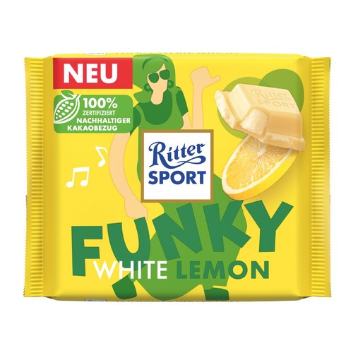 Ritter sport white lemon - white,