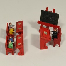 uralte Erzgebirge Miniatur Figuren Schule Kinder Seiffner Miniaturen