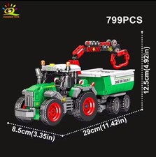 Traktor mit Anhänger, HUIQIBAO, 799 Teile, Klemmbausteine, Bausatz, NEU