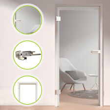 HORI Glastür Komplettset Innentür inkl. Zarge + Beschlagset - Cristallo Klarglas