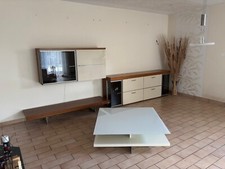 Verkaufe massive Hochglanz Creme Wohnzimmermöbel und Glastisch von Holtkamp