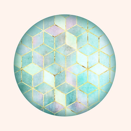 Wandbild mosaik circle verde - circle,