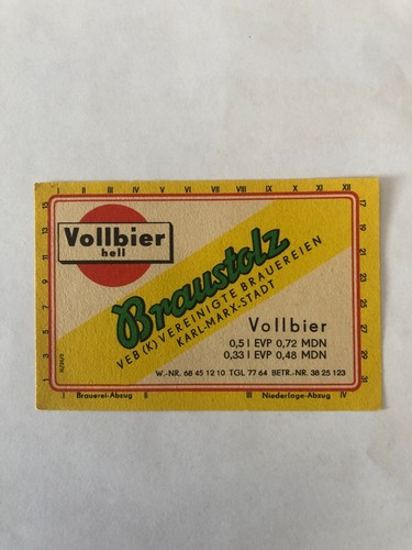 Bieretikett braustolz brauerei - bieretikett, braustolz-brauerei