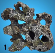 Aquarium Deko 🍀 PFLANZSTEIN GROß 🍀 Lochgestein Element Dekoration Zubehör (80)