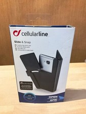 CELLULARLINE Slide & Snap Handytasche Schutzhülle in Lederoptik M 4,8" neu
