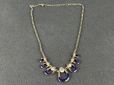 Modeschmuck Halskette mit Emaille 45 cm. Zustand siehe Fotos