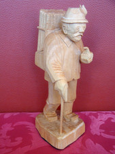 original Erzgebirge Räuchermann Holzfäller geschnitzt 20 cm, alt + top