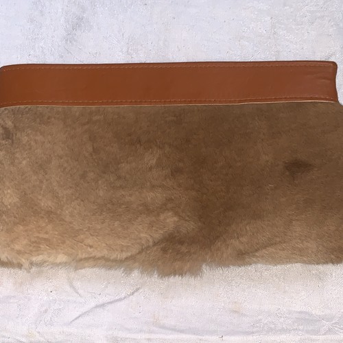 Vintage kängurufell clutch - vintage,