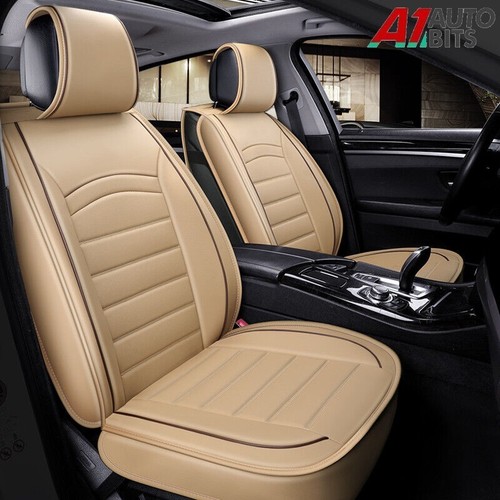 Beige leder - beige,