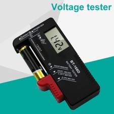 BT-168D LCD Digital Batterietester für AA AAA 9V Knopfzellen Tester Schwarz NEU