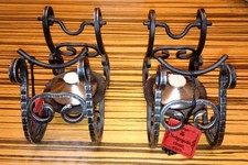 2 Schmiedeeisen Gestell Ständer für Fondue,  Teewärmer mit Spirutus Brenner Neu!