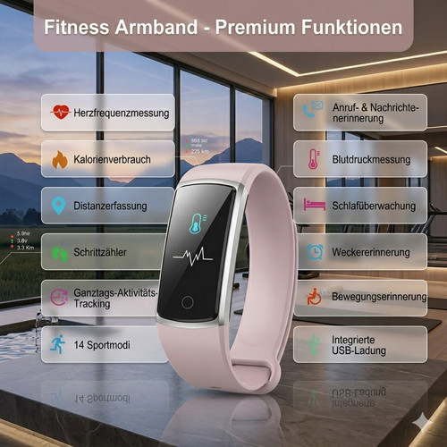 Fitness armband tracker hr - ​fitness,