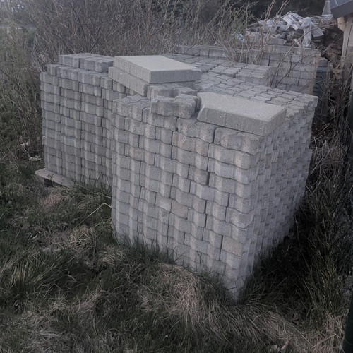 Beton pflasterstein grau - beton,