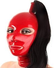 Latex Maske mit Zopf - Gummi
