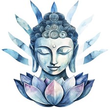 4x Sticker Buddha Car Sticker