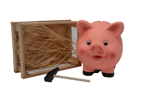 Sparschwein holzbox mit - in,