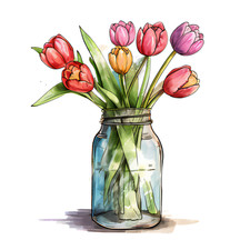 Car Sticker 18x18 cm | Tulip