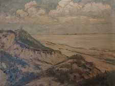 altes Ölbild -  monogrammiert