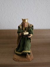 Heide-Krippe, Krippenfigur, Bekleidet, kniender König.
