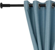 WHITNEY Gardinenstange ohne Bohren Schwarz 92-430cm Ausziehbar Klemmstange