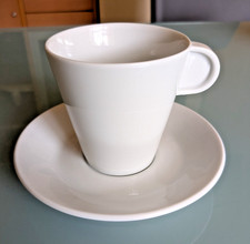 4 Kaffeebecher mit Untertasse Inhalt 200 ml, weiß, Tschechisches Porzellan