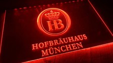 Hofbräuhaus München Brauerei Bier Bayern 3D LED Leuchtschild Geschenk Bar Party 