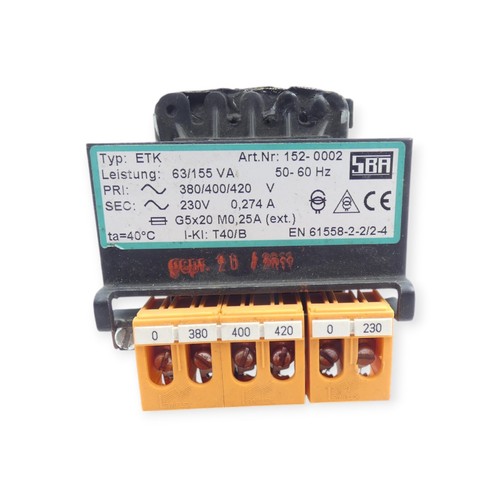 Sba etk transformator 152 0002 - sba, 152-0002