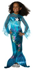Meerjungfrau Kostüm Blau Magical Mermaid Kinder Kleid Mädchen Karneval