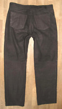 WOW!!! GIPSY Herren- LEDERJEANS / Nubuk- Lederhose in schwarz ca. W34 / L33