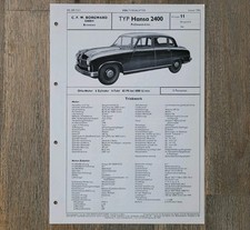 VDA Typenblatt Borgward Hansa