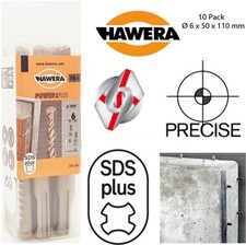  10 x Hawera Bosch SDS plus Hammerbohrer Betonbohrer Set Ø 6 mm L 50 - 110 mm 