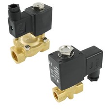 2/2-Wege Magnetventil aus Messing Stromlos geschlossen G1/8" bis G2" Druckluft