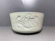 KPM Berlin Schale Seladon 3 Szenen Leda mit Schwan Frauen Akt S.Schütz D:18,5cm